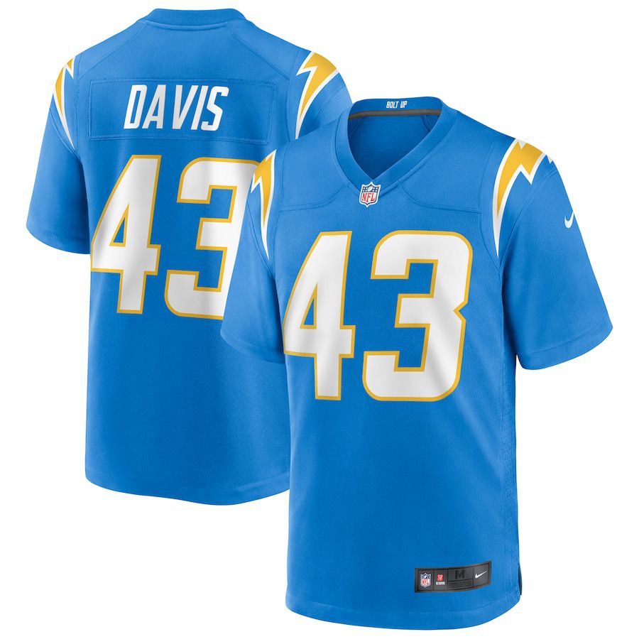 Men Los Angeles Chargers 43 Michael Davis Nike Powder Blue Game NFL Jersey